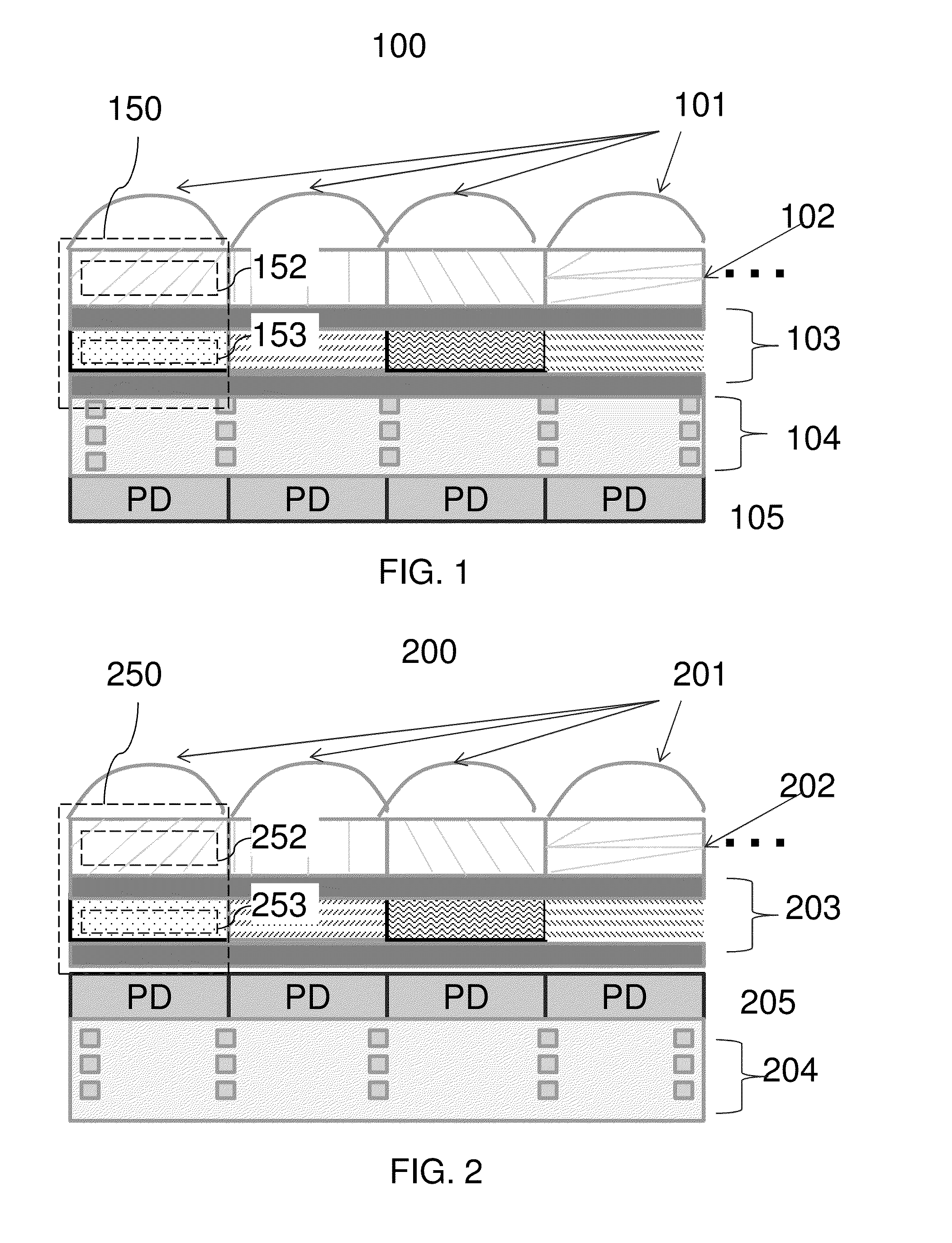 Multispectral imager with hybrid double layer filter array