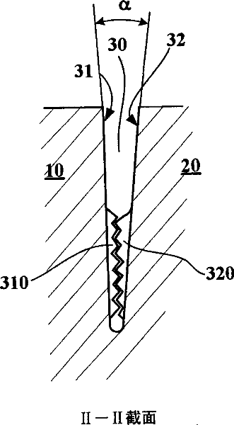 Tread sipe including locking portion