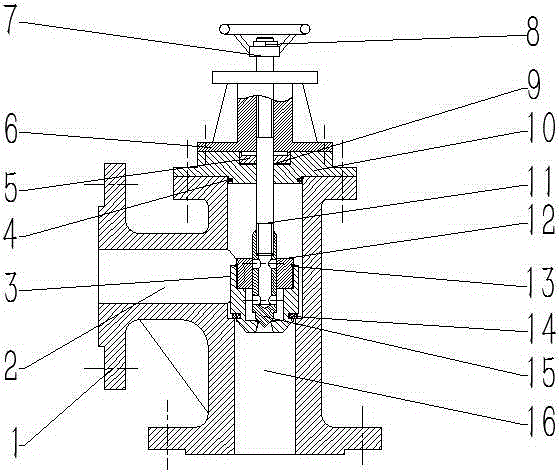 Right-angled manual valve based on pilot structure