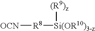 Two-part moisture-curable resin composition and adhesive, sealant and coating compositions based thereon