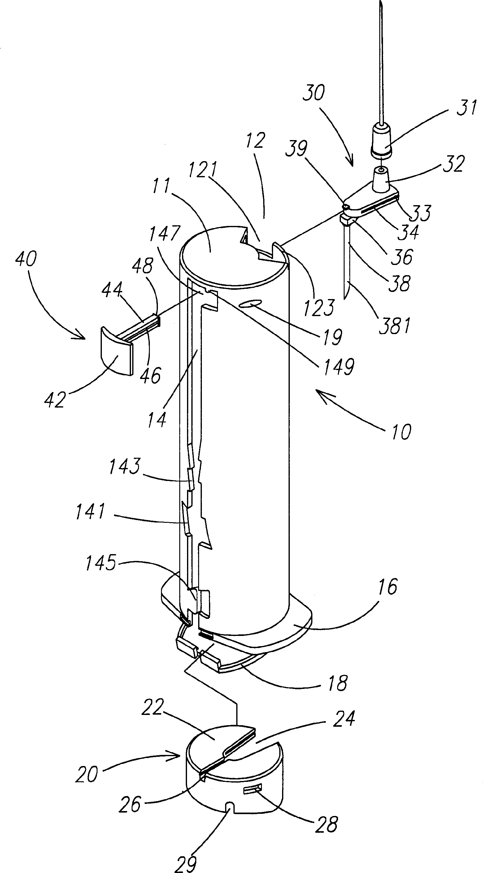 Multifunctional safety vacuum blood drawing ergonomic syringe