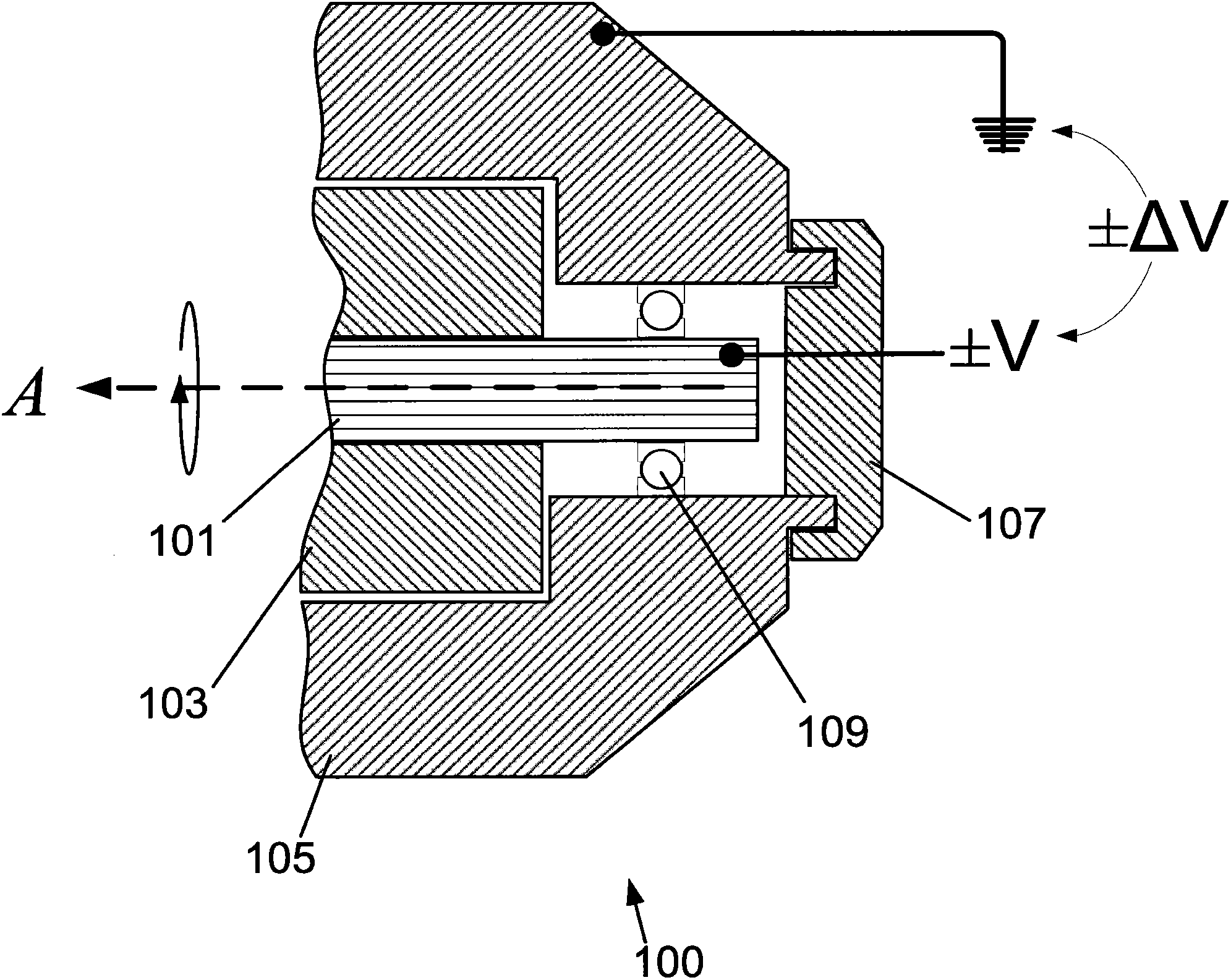 Electrical bearing ground device