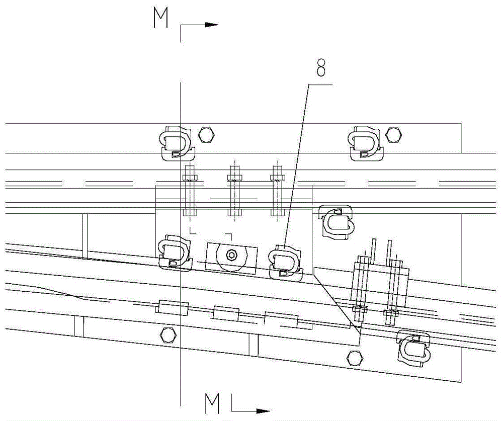 Tramcar turnout point rail heel structure