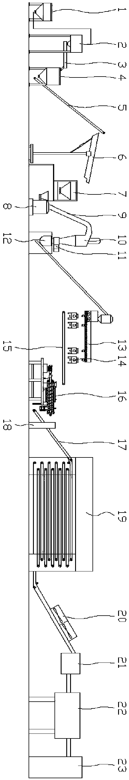 Extrusion rice noodle production method and production line