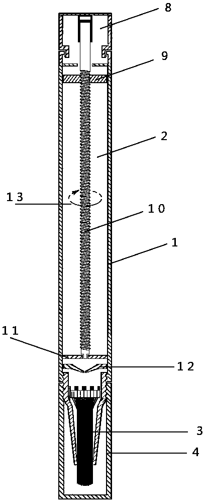 Beauty makeup pen capable of continuously supplying materials