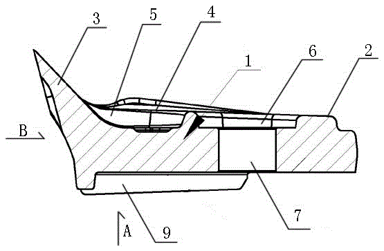 Mechanical tooth used for crushing materials