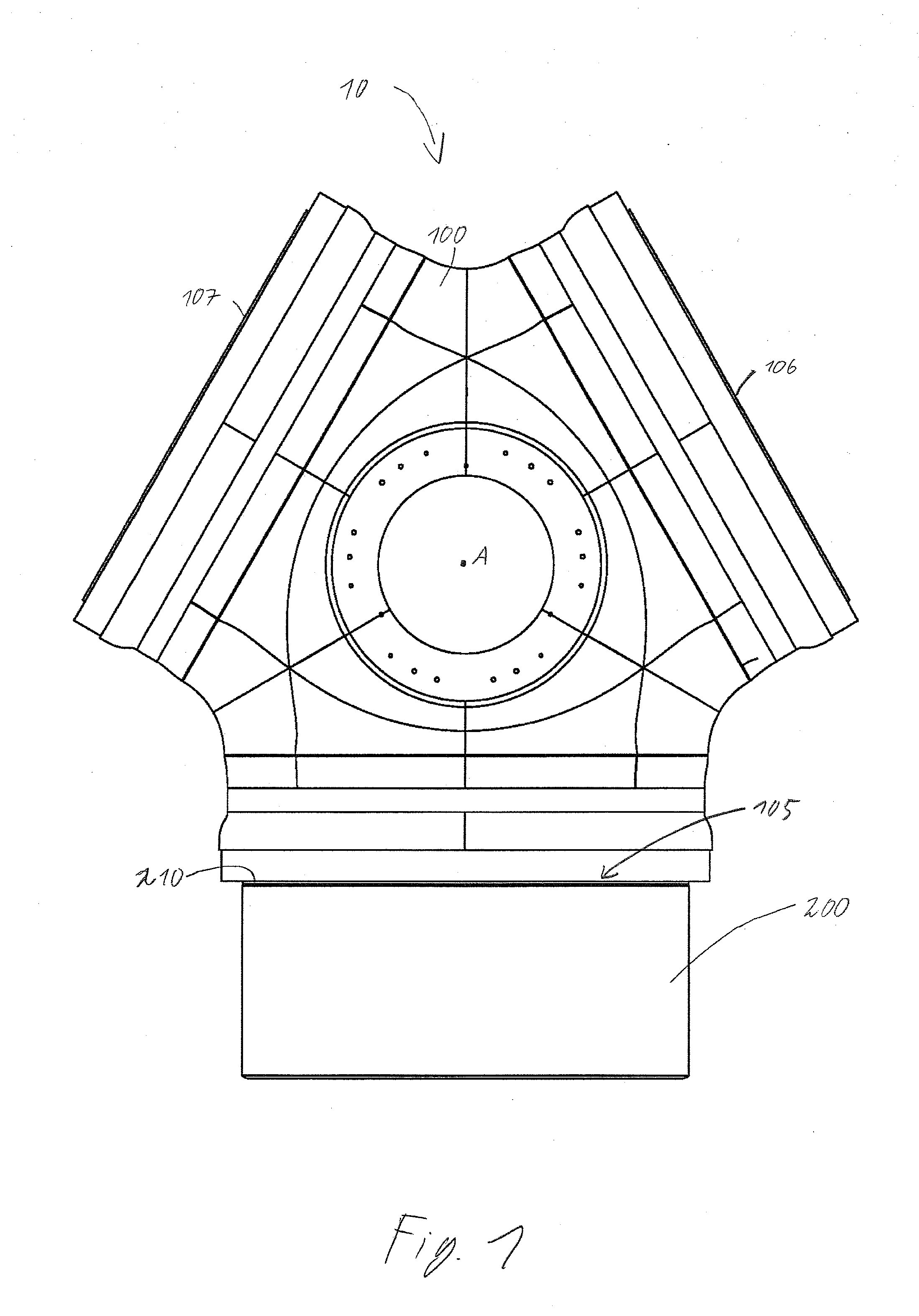 Method and apparatus for turning a rotor blade bearing on wind turbines without using a mobile crane