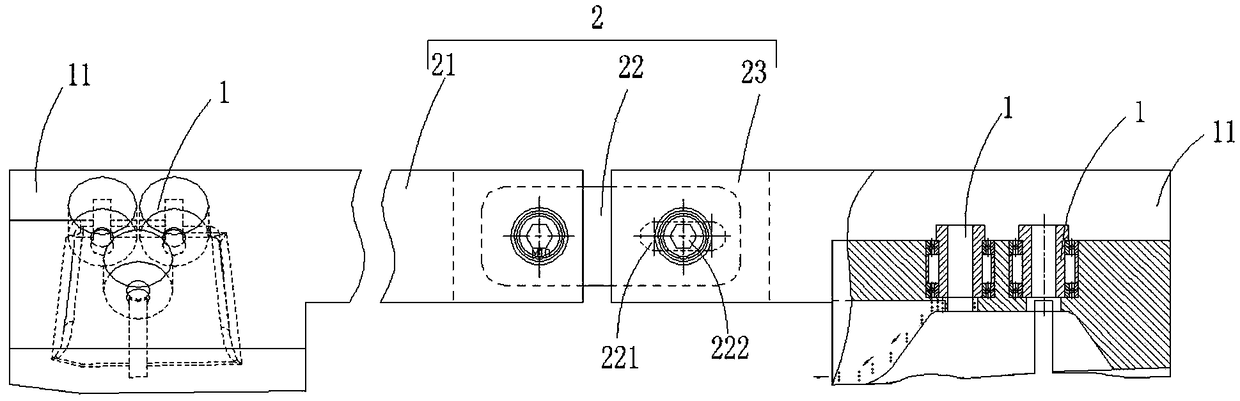 Tool system of arc-shaped plate-shaped part,