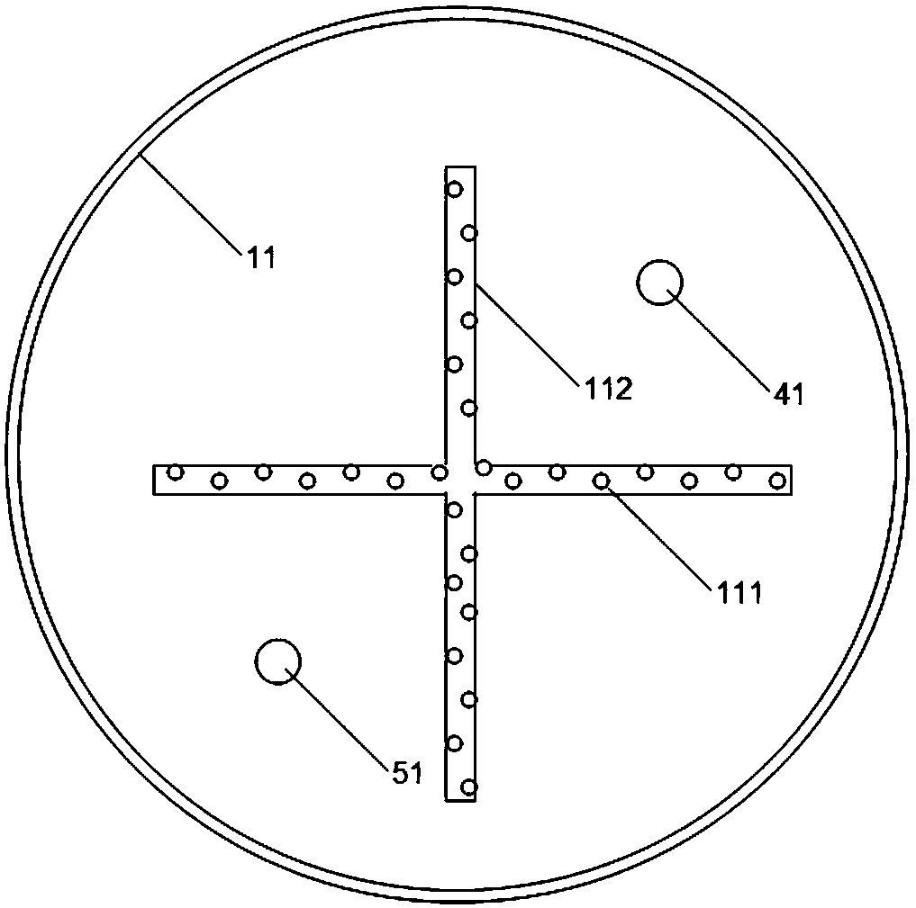 Testing device for air purification material and detection method for purification efficiency of air purification filter material