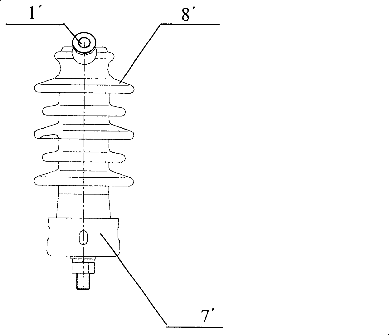 Lightning protection supporting insulator and insulated cable used with it