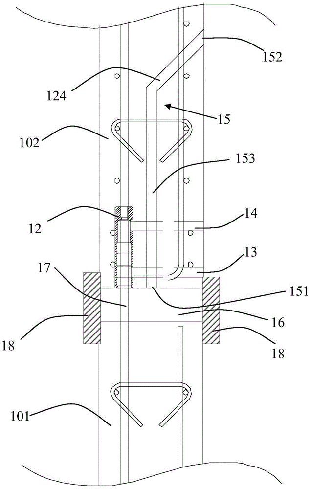 A detection method and detection structure of grouting compactness of prefabricated components