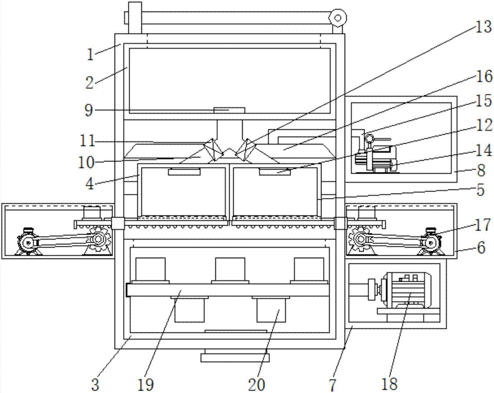 Concrete mixing device convenient to use and with quantitative function