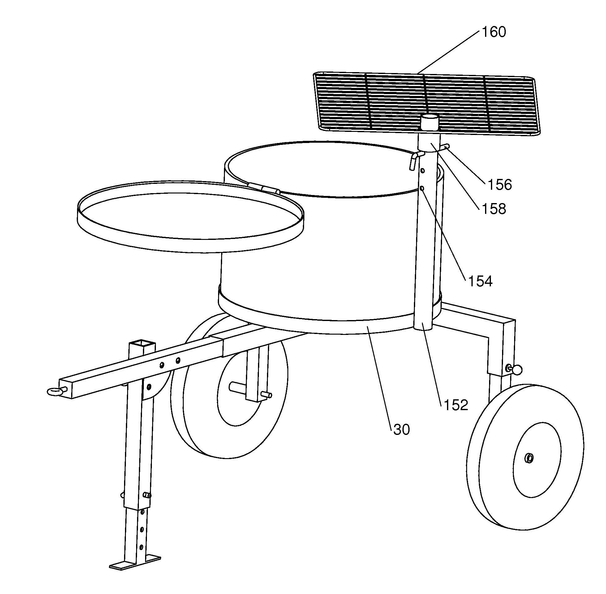 Portable towable stove for outdoor use