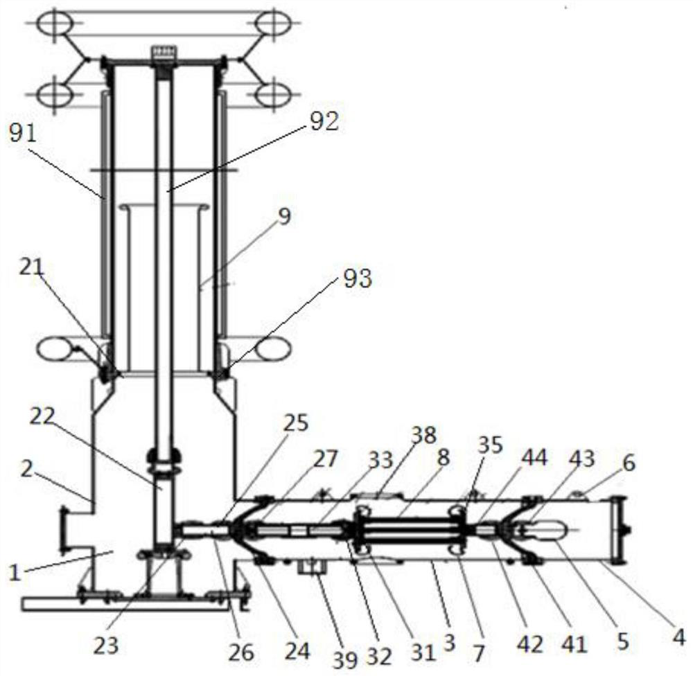 Insulation pull rod electric test device, electric test system and electric test method