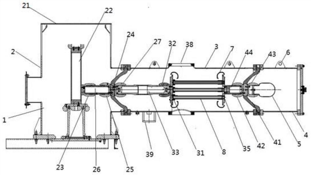 Insulation pull rod electric test device, electric test system and electric test method