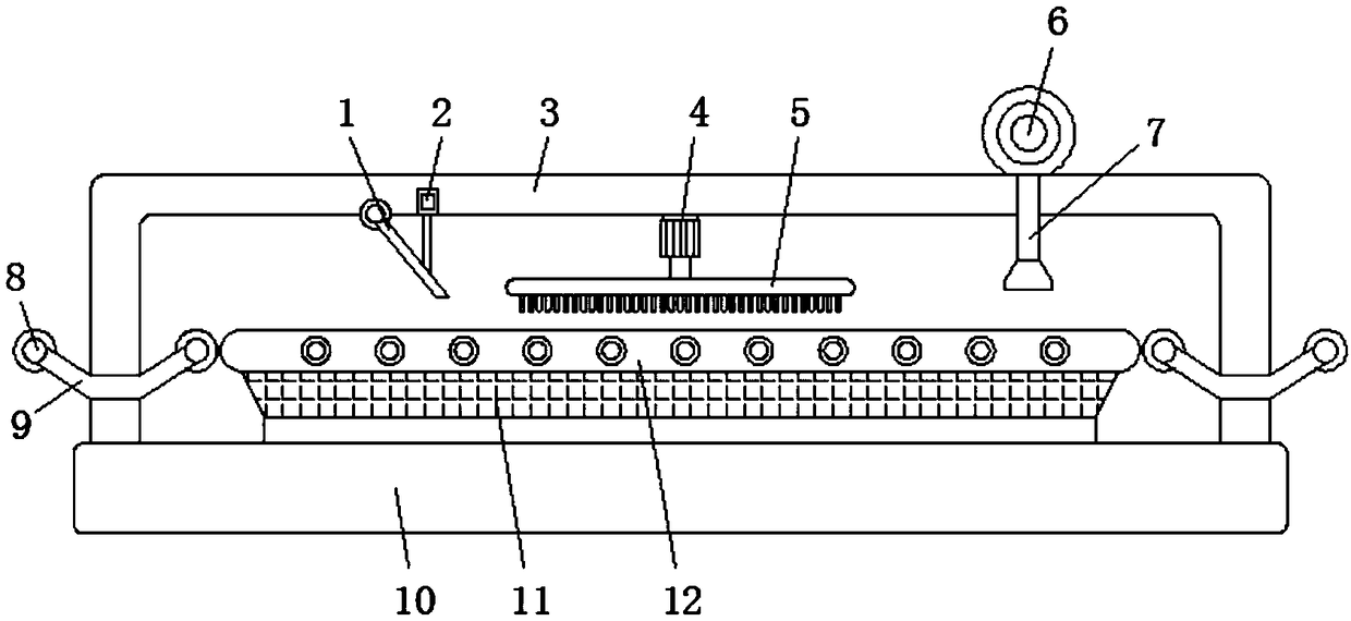 Glass plate conveying device with cleaning function