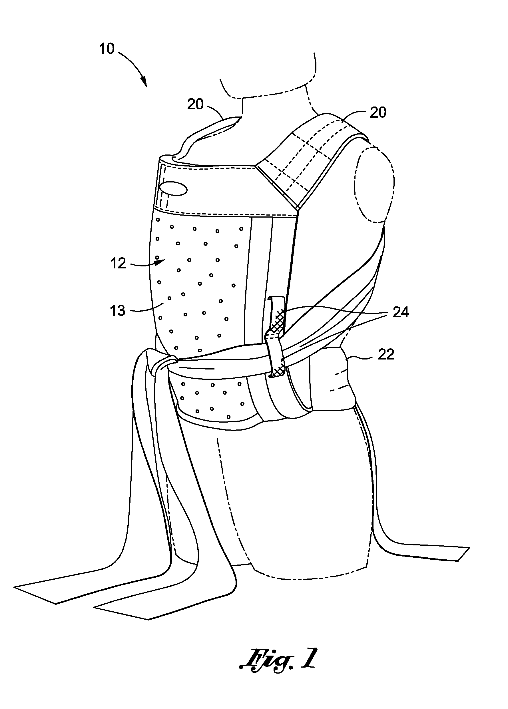 Baby carrier with tie straps