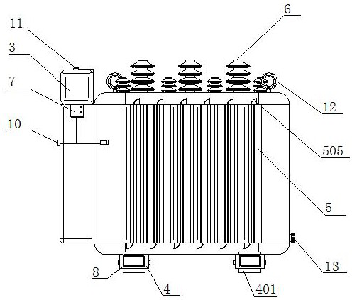 Oil-immersed three-phase transformer