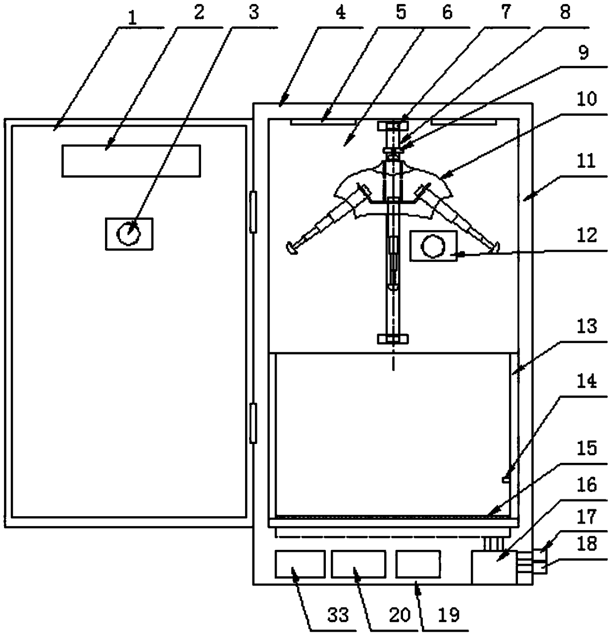 Multifunctional hanging type clothes washing device and method