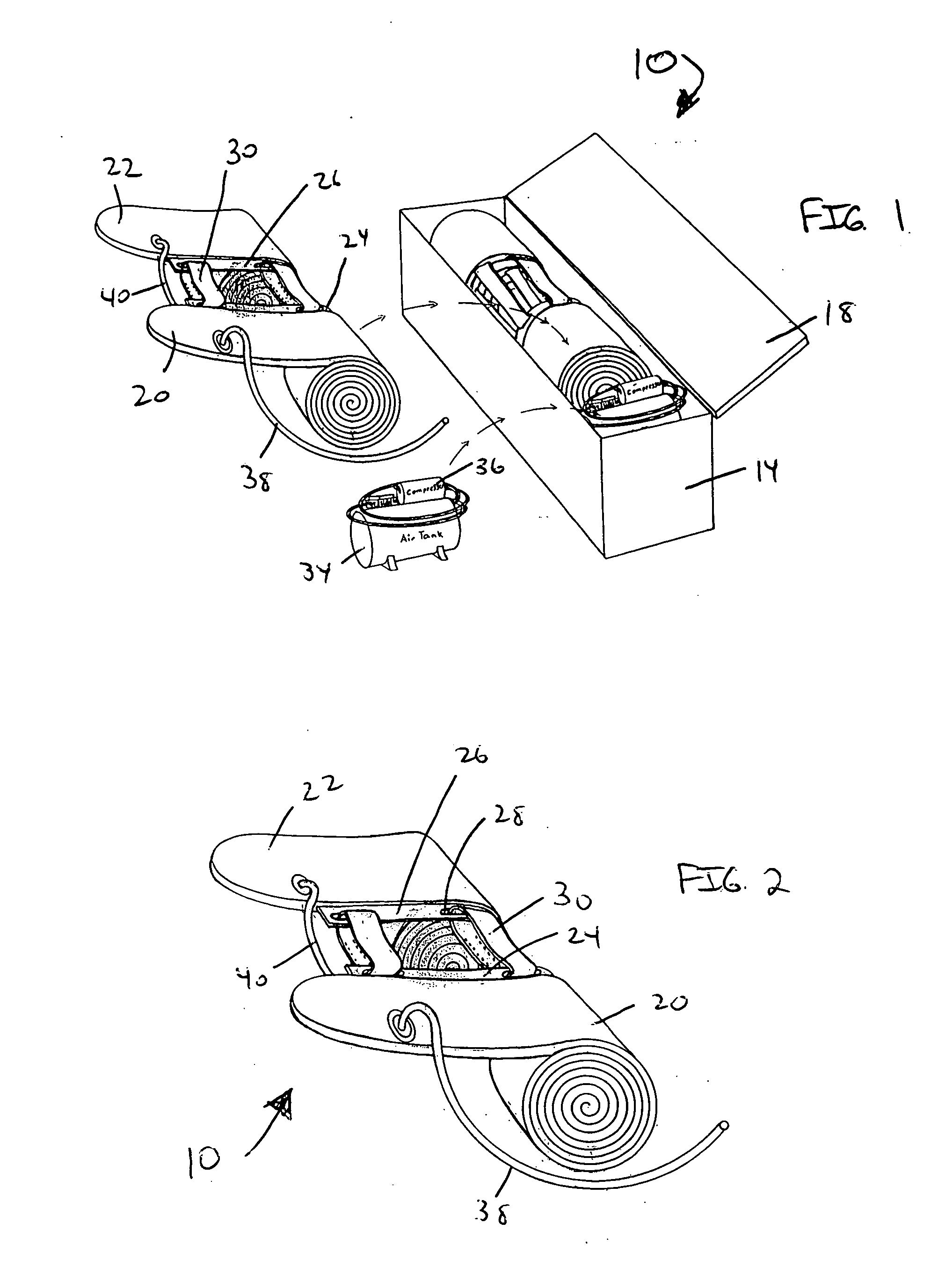 Inflating watercraft flotation device