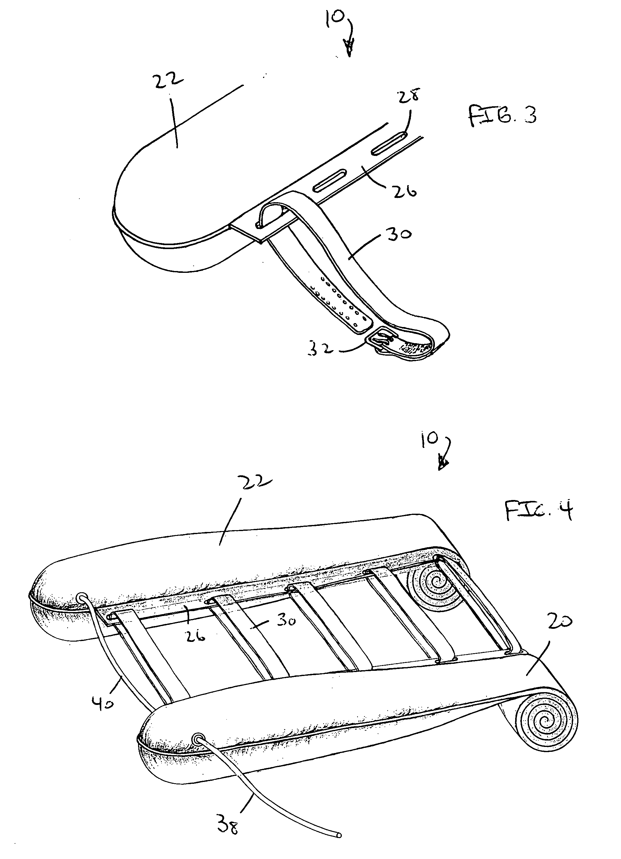 Inflating watercraft flotation device