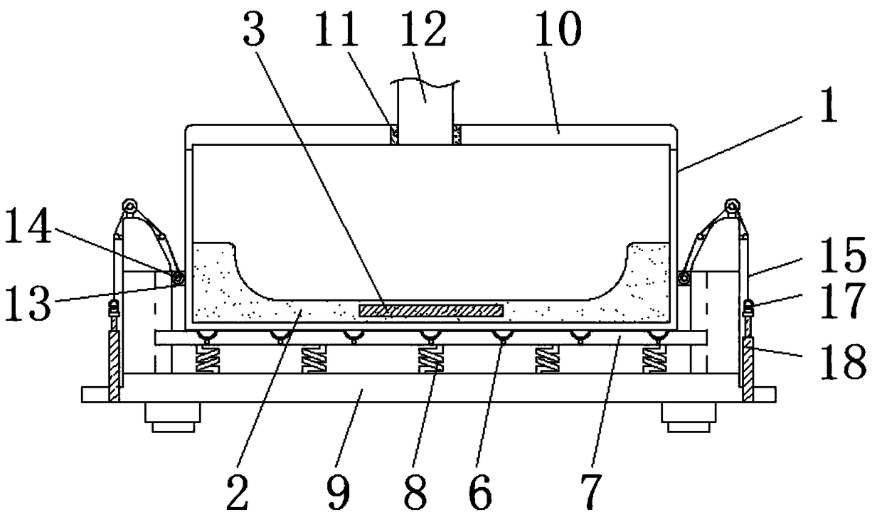 Shock absorption and moisture prevention mechanism of electromechanical equipment instrument