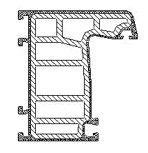 Method for forming wood plastic section bars with polyvinyl chloride (PVC) cladding layer and extrusion mould