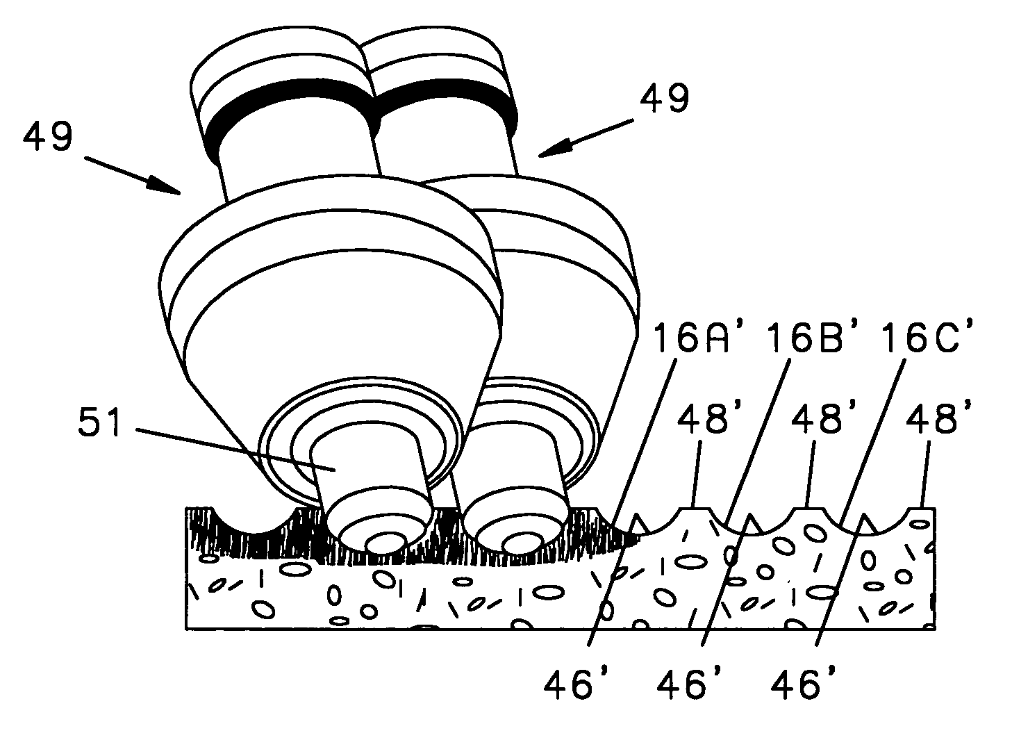 Hardened rotary cutting tip