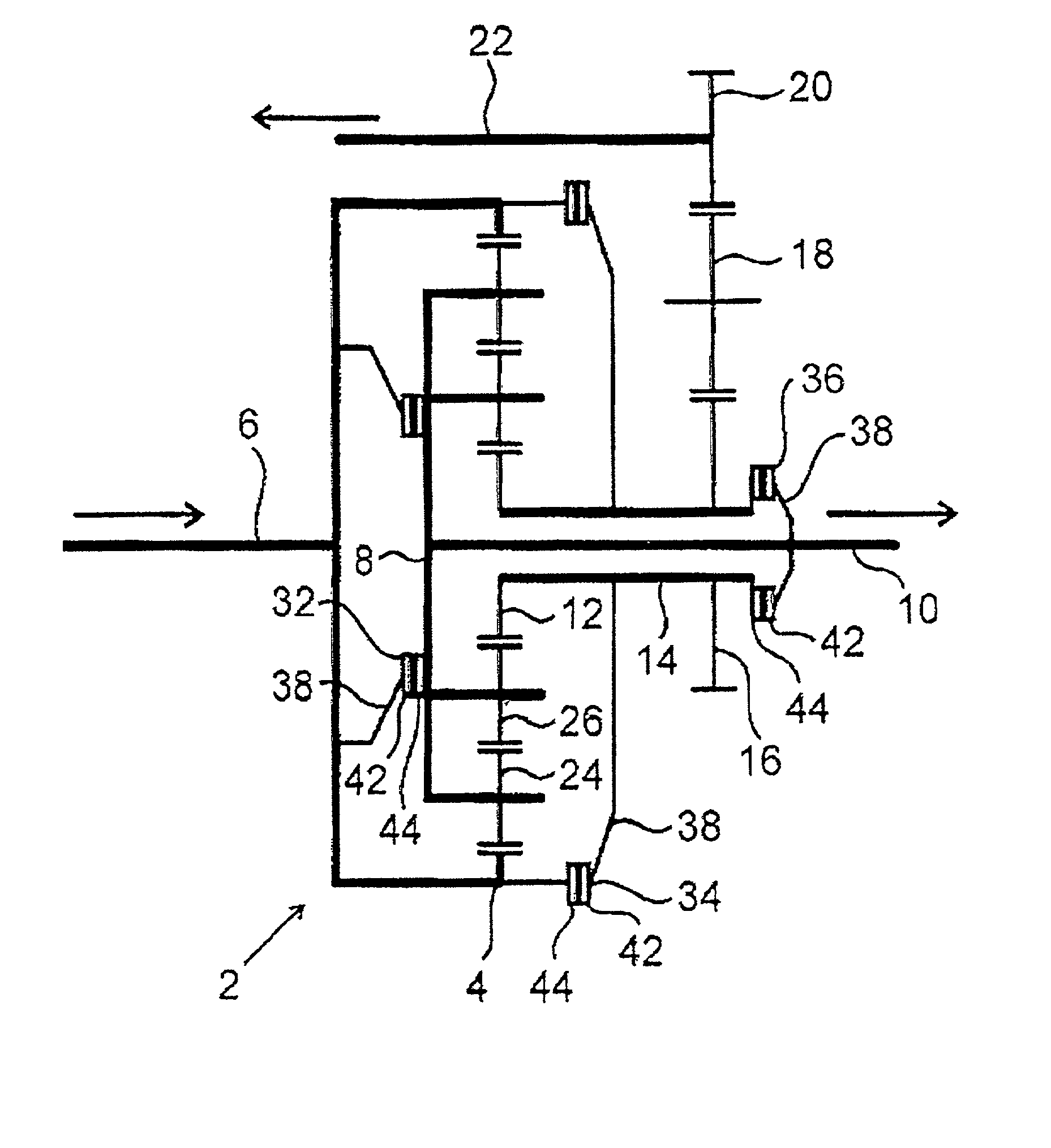 Motor-vehicle drive train