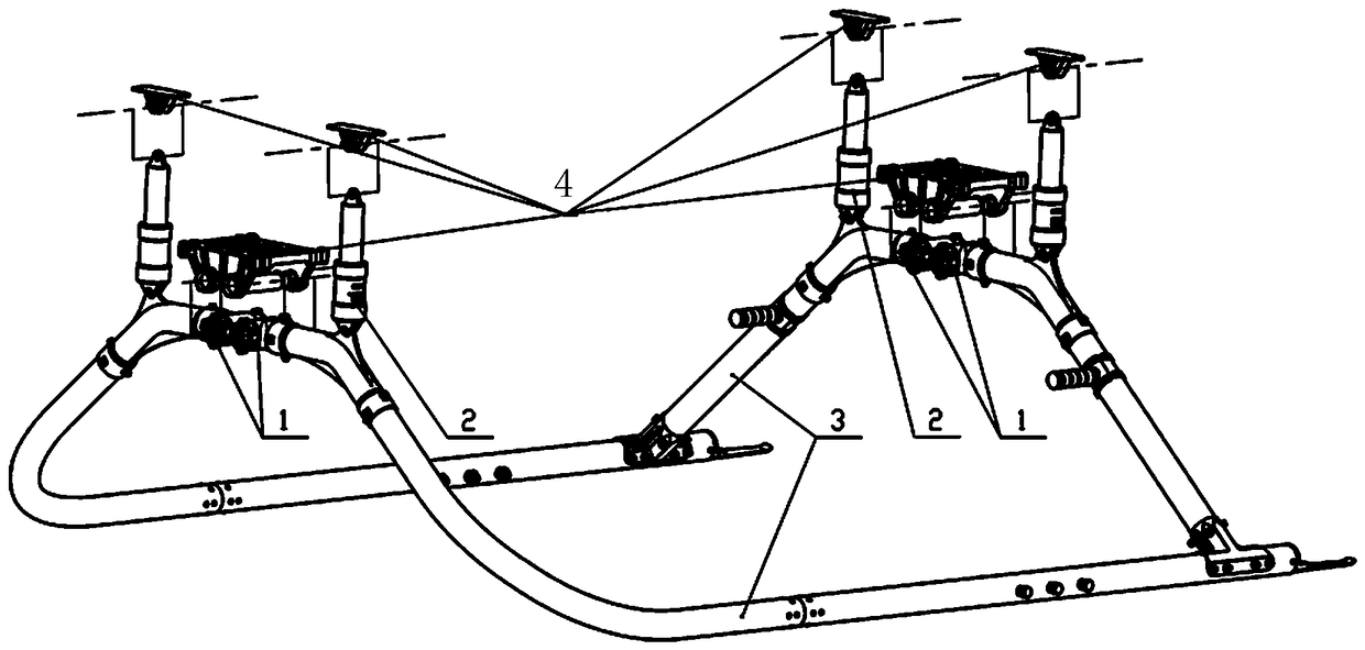 Buffer type undercarriage for unmanned helicopter