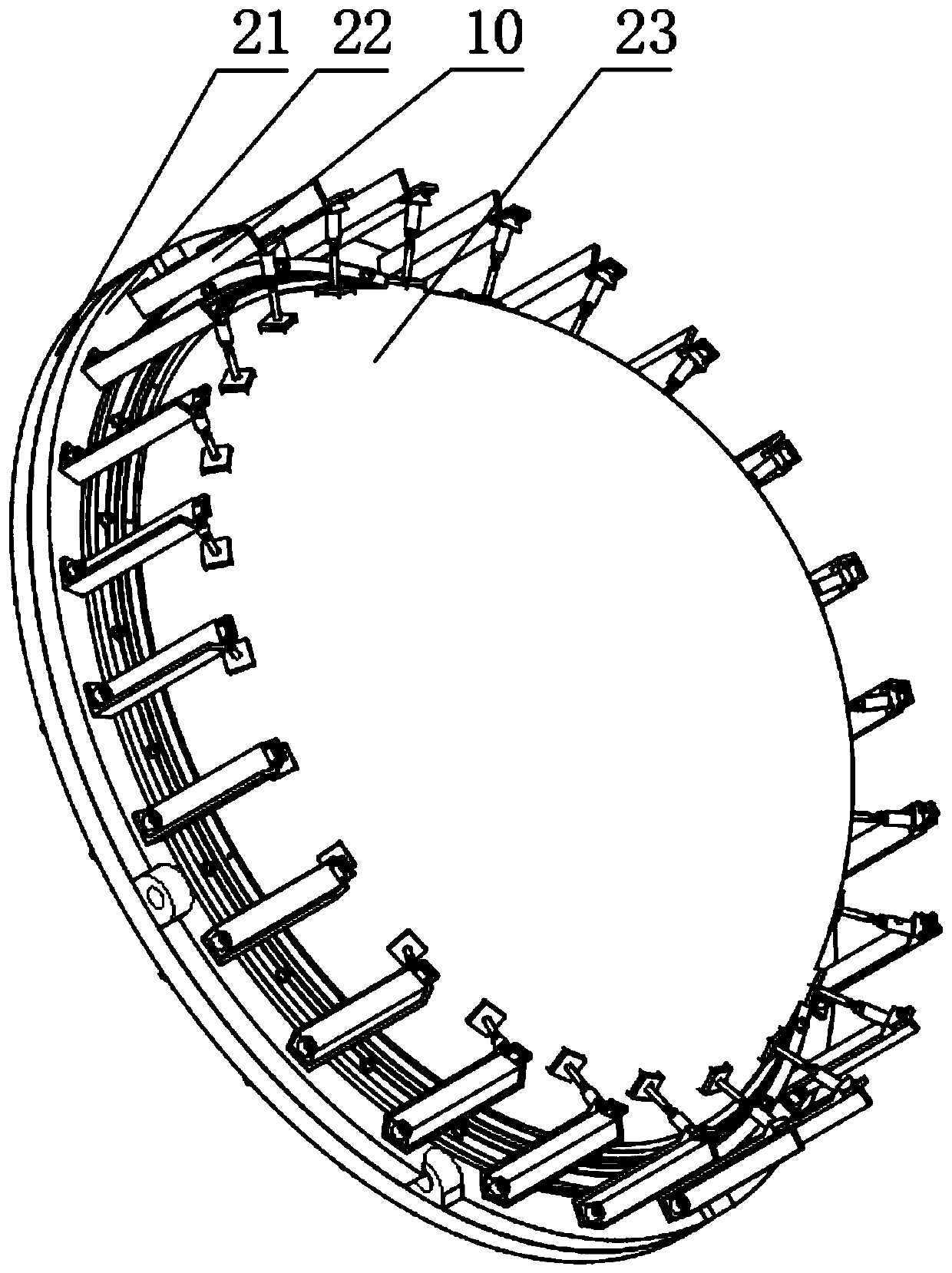 Device and method for replacing sealing ring of spherical crown observation window