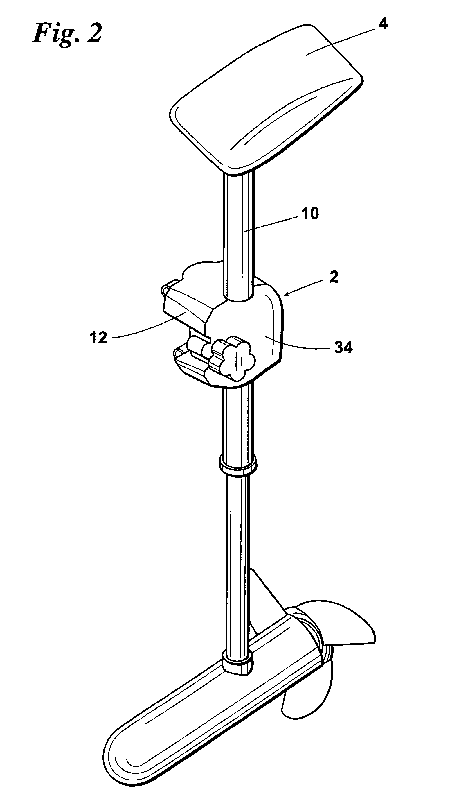 Impact absorbing isolator sleeve and assembly for mounting a trolling motor