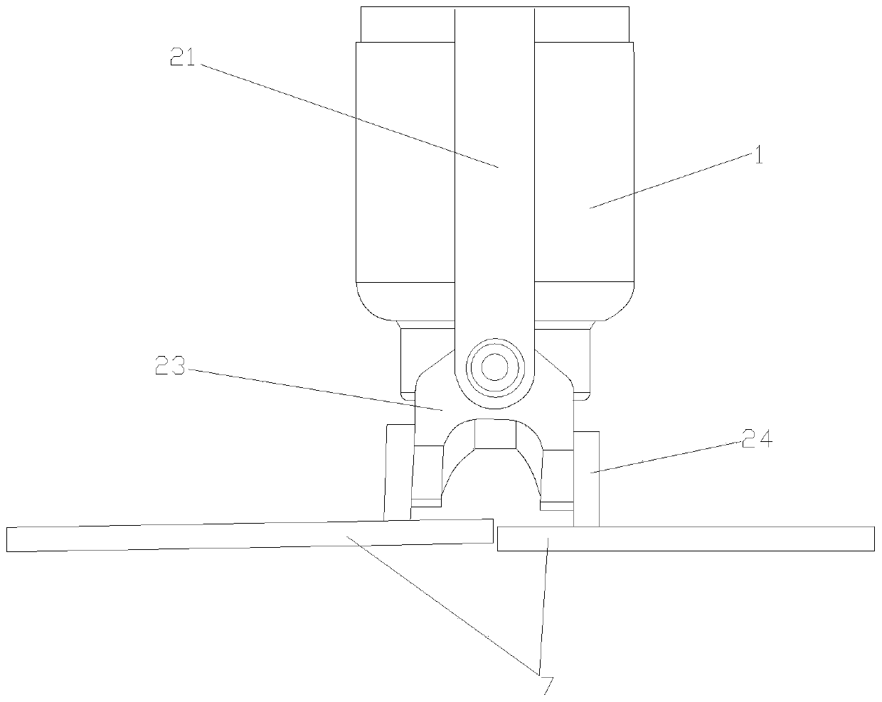 A self-adaptive adjustment device for tig welding torch height