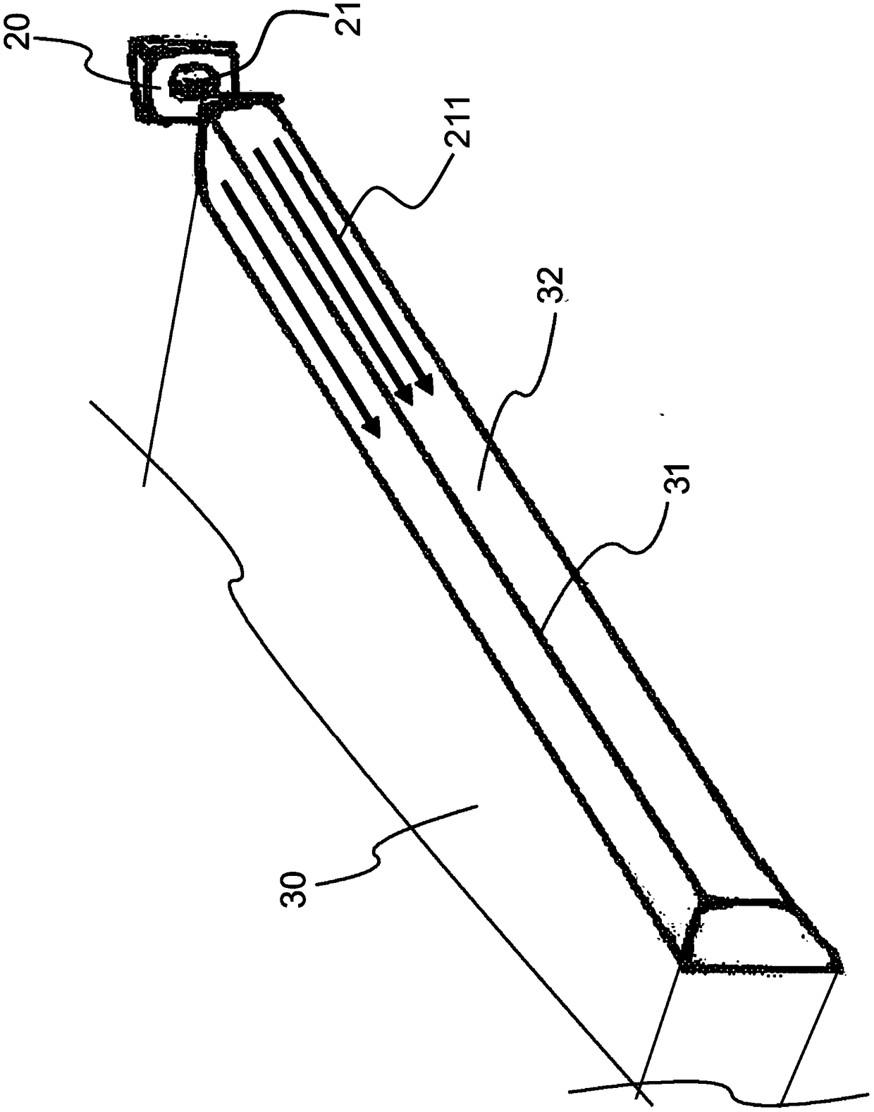 Cooling device having lighting element