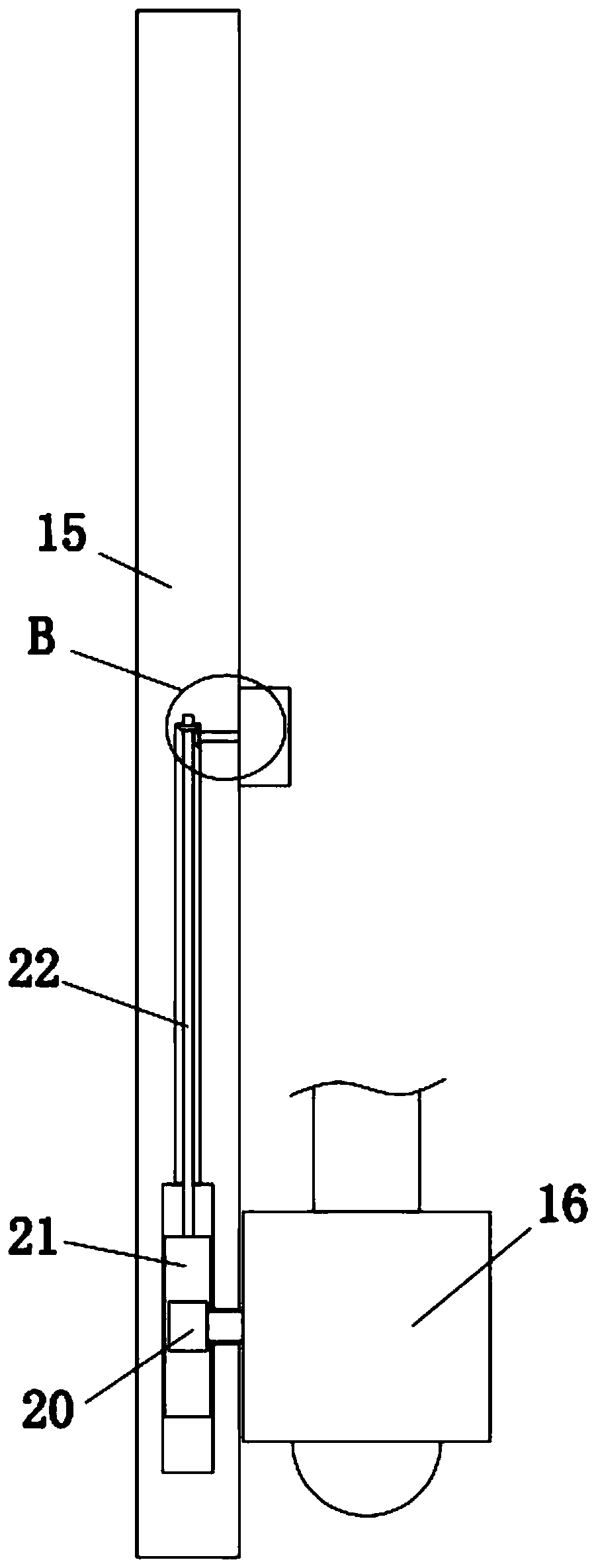 Novel sanitation-vehicle-mounted cleaning rack