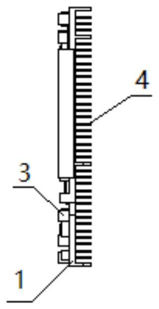 Radiator for heat dissipation of high-calorific-value VPX plug-in