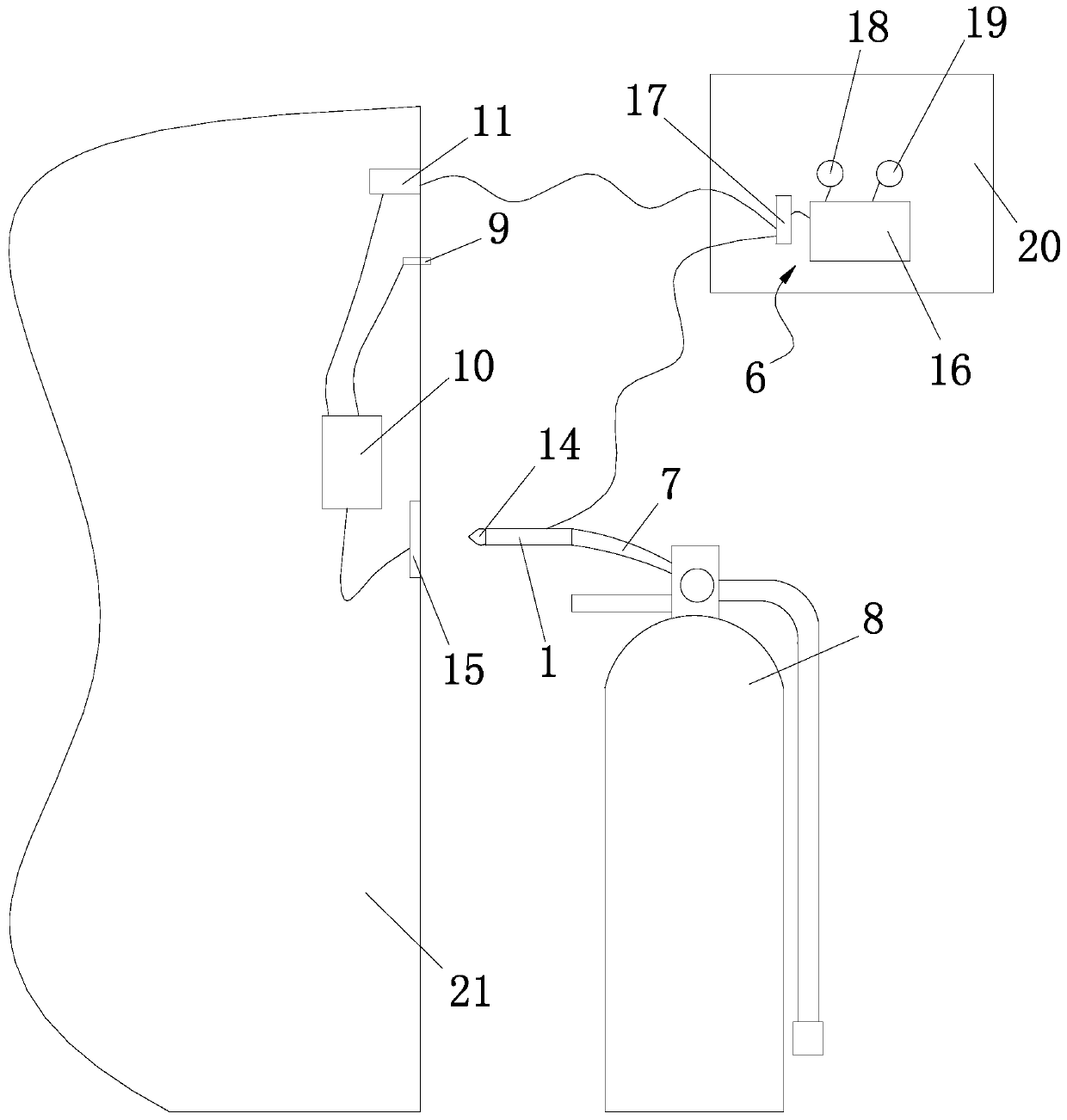 Fire extinguisher monitoring system based on video monitoring and monitoring method thereof