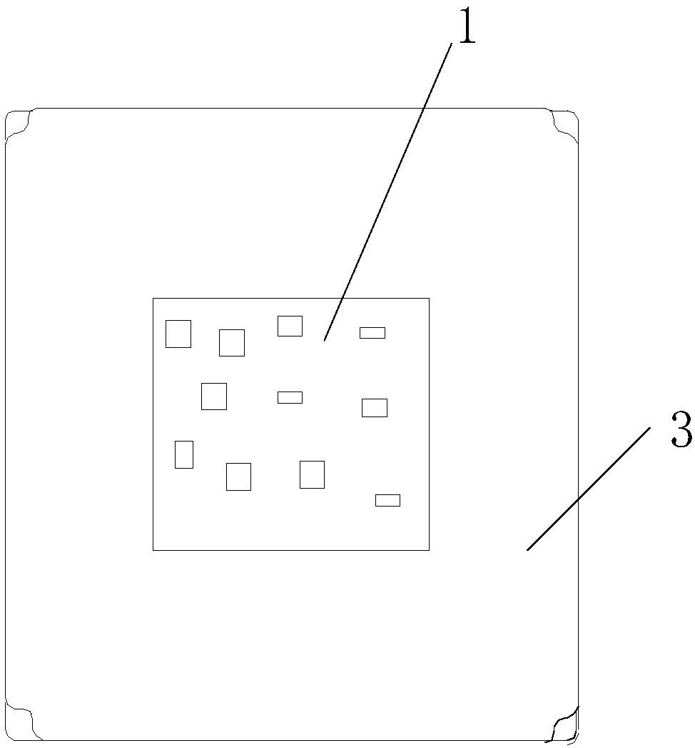 Battery protection plate, adhesive pouring die and battery