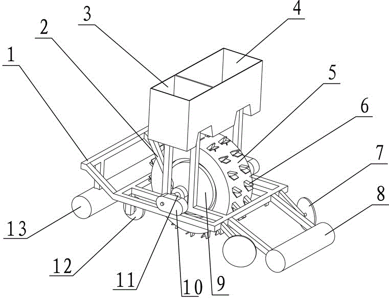 Bunch-planting type synchronous sowing and fertilizing machine