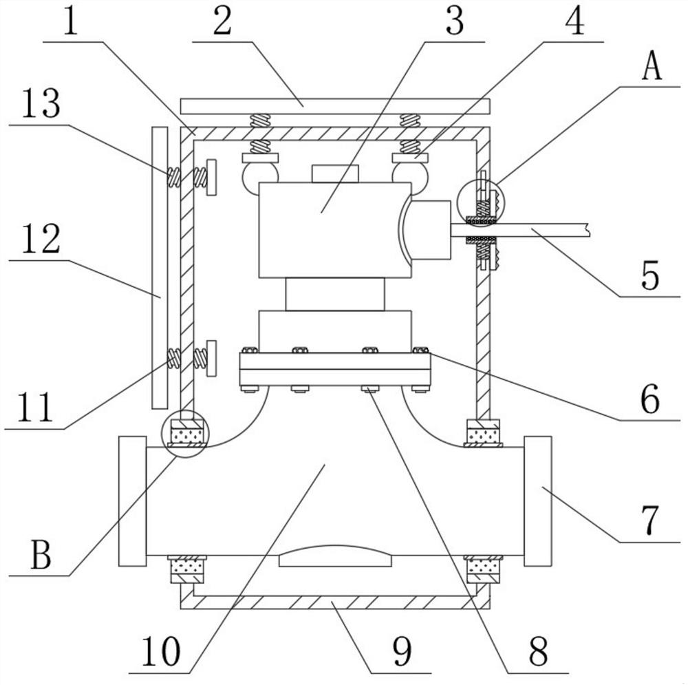 Fixing part used for fixing electromagnetic valve and provided with protection structure