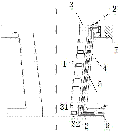 Ring-inlaid reducing rubber hose