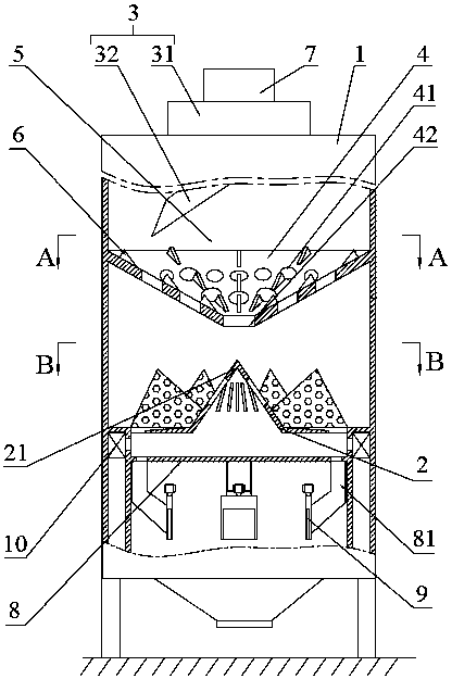 High-yield and energy-saving mixing type lime kiln