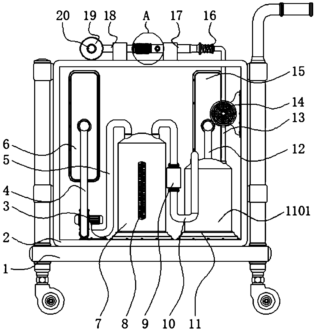 Air purification device used for outdoor dust removal and sterilization and using method of device