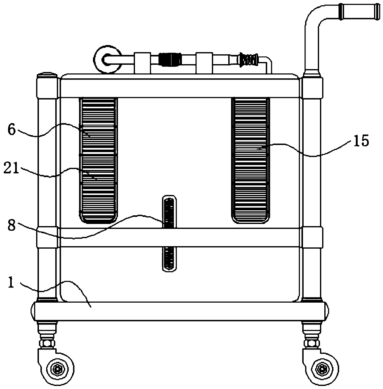 Air purification device used for outdoor dust removal and sterilization and using method of device