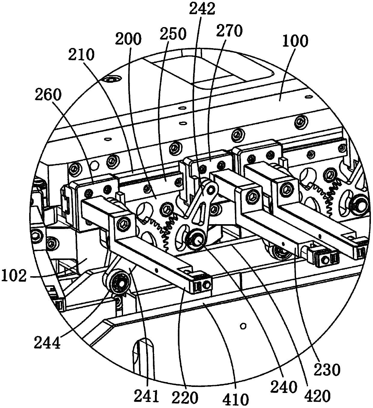 Bag clamping conveying mechanism and bag clamping conveying method