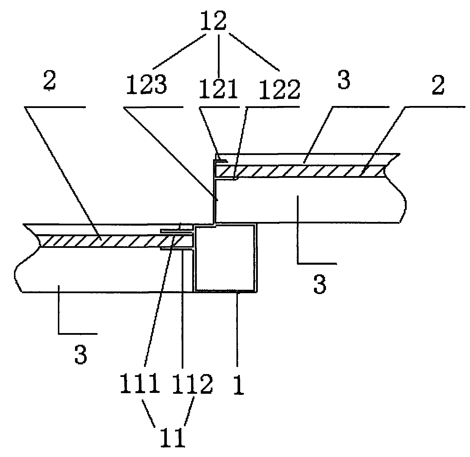 Connection structure of over-long roof of greenhouse