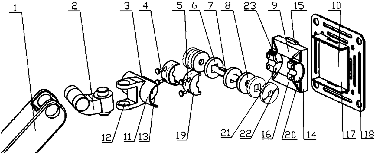 Multi-friction plate anti-loosening bracket joint device