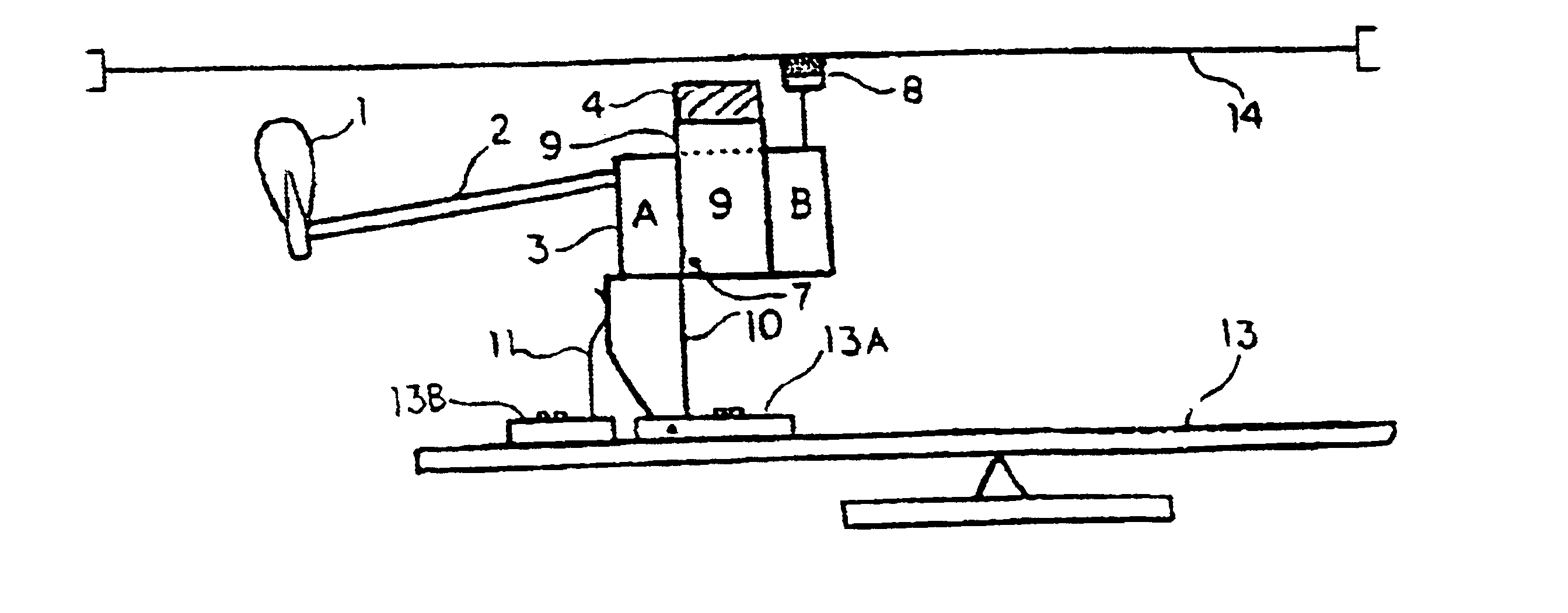 Universal piano action striking vertical and horizontal strings from below and above