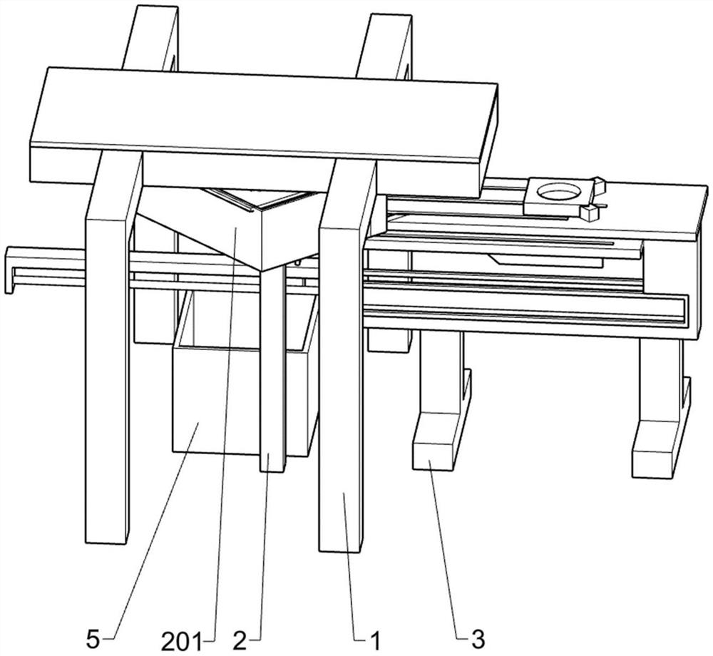 A solid wood processing side staggered precision cutting wood art base cutting device