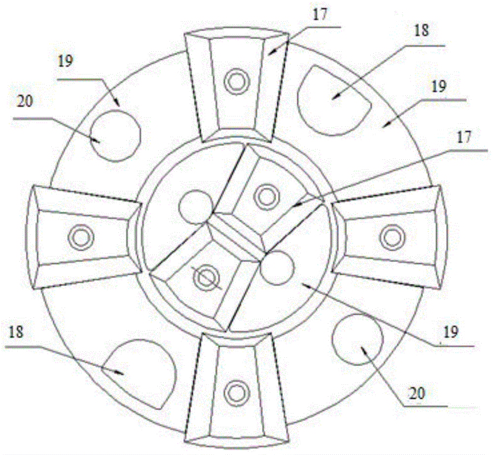 Fully hydraulic down-the-hole rotary percussion drill bit for piling in rock and soil layer